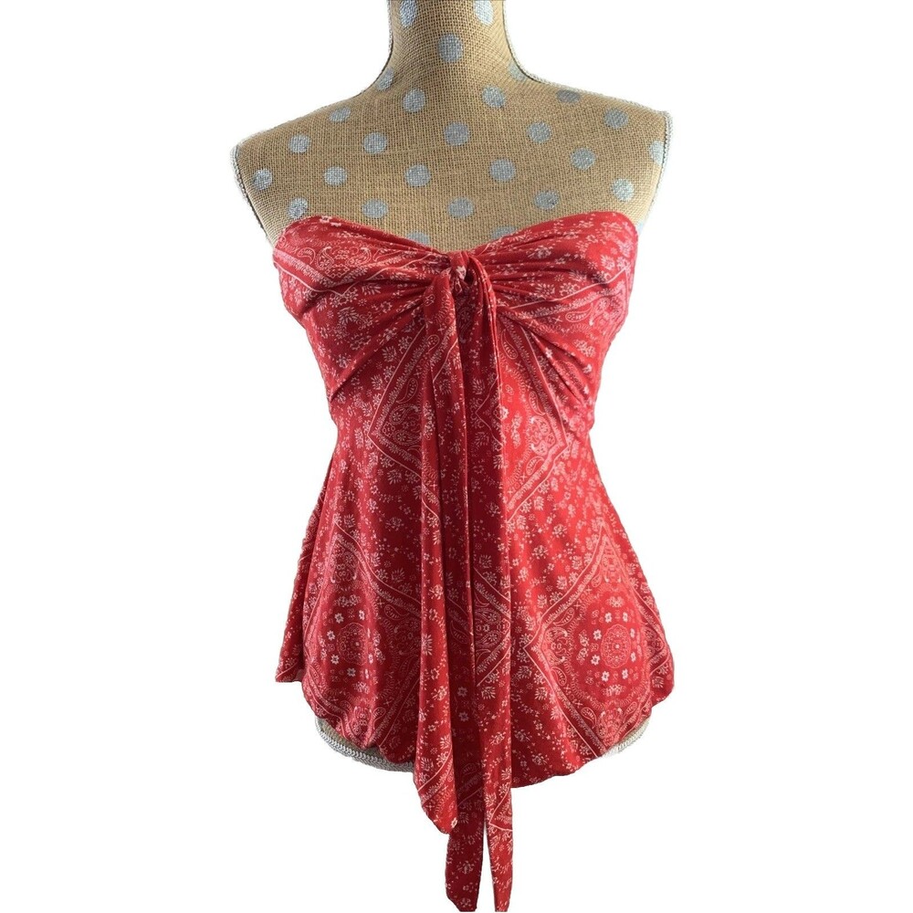No Boundaries Y2K  Bandana Tube Top Convertible Halter Mcbling 2000s Medium